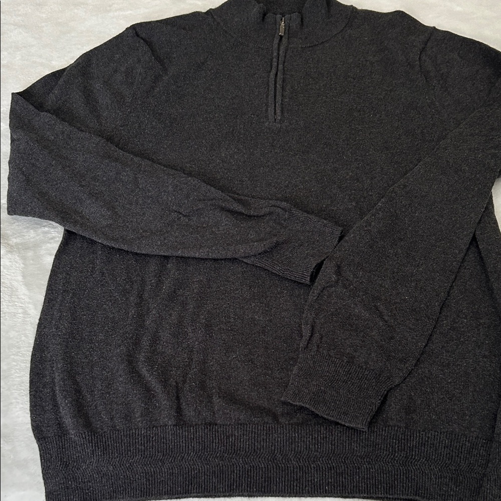 Men's Black Half-Zip Sweater